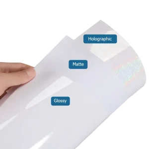LBM01 A4 Holographic Cold Lamination Film Self Adhesive PVC Transfer Paper Waterproof Matte Photo Vinyl Sticker Sheets