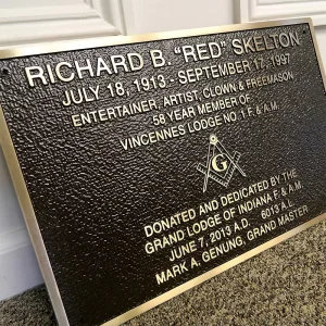 LC Sign Engraved Metal Brass Sign Commemoration Memorial Metal Bronze Plaques Brass Engraving Plaques