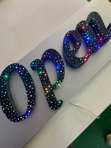LED Advertising Light Starry Neon Sign Hollowout Illuminated Letters