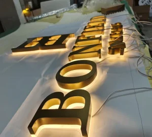 LED Backlight Acrylic 3D Letters Sign Logo Factory Advertising Sign Custom Business Store Signage Outdoor LED Back Illuminated