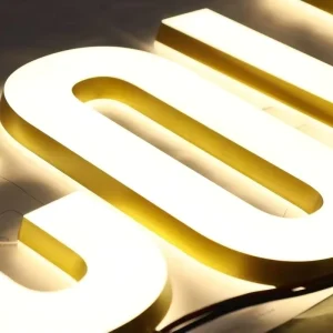 LED Backlit Aluminum Mini Luminous Characters for Advertising Signs Customizable Design IP65 Waterproof for Companies Bar