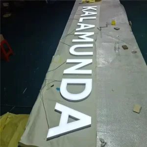LED Backlit Bluetooth Connected Mini Luminous Characters for Office Signs with Beveled Acrylic Design Bar and IP65 Waterproof