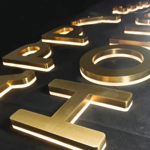 LED Backlit Letters Metal Building Signage Weatherproof Shop Logo for Restaurant Advertising