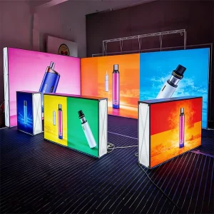 LED Backlit SEG Frameless Aluminum Light Box Trade Show Booth Display Illuminated Waterproof Fabric Display Stand