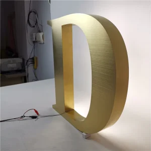 LED Backlit Small Metal Alphabet Letters Shop Logo Decorative Alphabet Letters