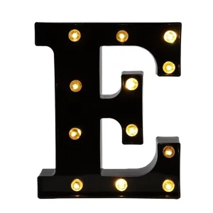 LED Black Alphabet Marquee Letters Sign Light Number Lights Night Light Home Bar Valentine’s Day Mother’s Day Portable Outdoor