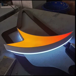 LED Channel Letter Sign Custom Illuminated Business Storefront Letters Front lit Acrylic Bordered or Borderless