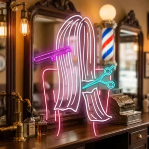 LED Custom Neon Sign Name Light up Sign for Barber Shop Decoration Indoor Decoration