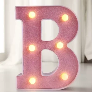 LED Double Letter Lights Acrylic Customizable Alphabet Bulb Marquee Lighted Sign Night Light Home Party Wedding Birthday