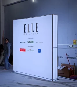 LED Fabric Banner Wall Stand Background Backdrop Banner Tension Fabric Light Box Display Stand