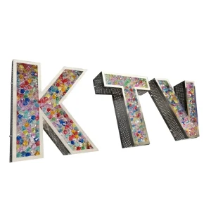 LED Full Color Resin Luminous Word Colorful Diamond Word Sign