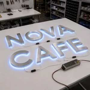 LED Halo Lit Channel Letters For Shop Front Sign Waterproof Outdoor Manufacturer