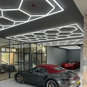 LED Hexagon Ceiling Light for Salon Garage Honeycomb LED Tube Light for Barbershop Garage 100V 110V 220V 230V 440MM Bulb