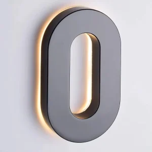 LED House Numbers Signs Custom Vertical Horizontal Lighted Backlit Sign Outdoor Street Address Sign