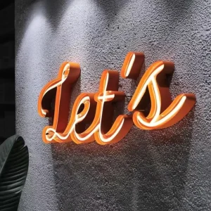 LED Illumin Sign LED Display Luminous Characters Mini 3D Acrylic Custom Neon Sign IP65 Weatherproof 4500 cd Brightness Easy