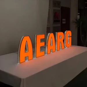 LED Illuminated Business Signage for Indoor Outdoor Storefront Front Lit Perforated Side Channel Letters Billboard for Indoor