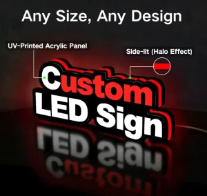 LED Illuminated Customizable Waterproof Girl Wall Decor Heart Shaped Sign for Buildings Office Signs Transformer for Advertising