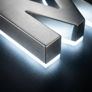 LED Illuminated Letters Signs Custom Made 3D Illuminated Wall Stainless Steel Letters