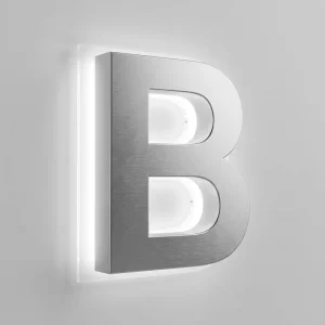 LED Illuminated Letters Signs Custom Made 3D Illuminated Wall Stainless Steel Letters