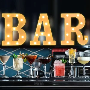 LED Illuminated Marquee Letter Lights Alphabet Sign for Bar Beer Festival Home Wedding Party Lights Festive Decorations