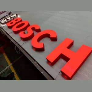LED Illuminated Outdoor Advertising Sign for Retail Chain Stores and Office Use Resin Shop Sign for Outdoor Use