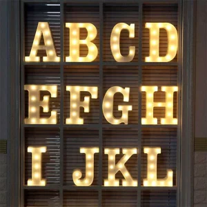 LED Letter Decoration Light LED Alphabet Marquee Light Up Letters Number Lights for Party Decor