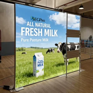 LED Light Box Display Tension Fabric Light Box Fabric LED Light Box LED Frameless Light Box Trade Show Display Booth