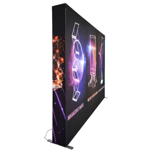LED Light Box Quick Assembly Pop Stand Tension Fabric Backdrop Advertising Double Aluminum Exhibition Display
