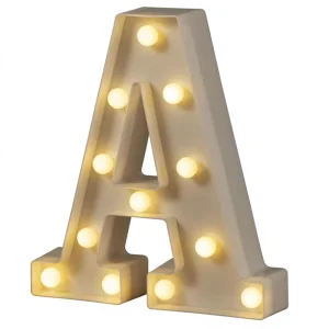 LED Light Letters 26 Alphabet Numbers Battery Powered Warm White Night Light Birthday Party Bar Christmas Bedroom Decor