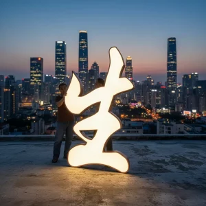 LED Light-up Letters Outdoor Large LED Light-up Letters Light-up Signage Signs in Public Places