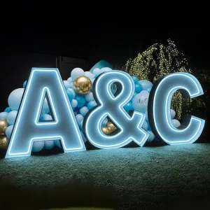 LED Luminous Alphabet Letters 3D Backlit Metal Door Signboard for Advertising on Buildings Large Illuminated Letters