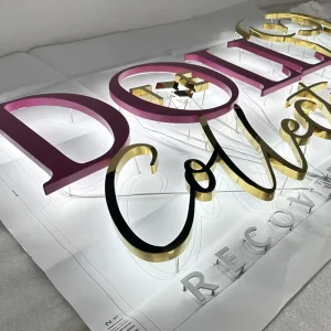 LED Mini Stainless Steel Backlit Advertising Signboard for Companies Outdoor Waterproof Customizable Size & Color