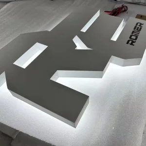 LED Mini Stainless Steel Luminous Words Advertising Board Door Head Borderless Signboard Logo Backlit Words Outdoor Companies