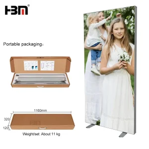 LED Photo Exhibition Booth Stand SEG Banner Aluminum Profile Portable Advertising Light Boxes Fabric Light Box