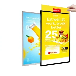 LED Rectangle Ultra-Thin Aluminum Alloy Frame Light Box Pull-Frame Wall-Mounted Illuminated Billboard Poster Menu Display