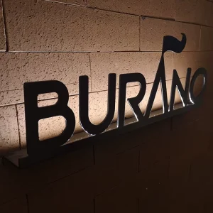 LED Rustic Decorative Lighted Sign Stainless Steel Laser Cut Metal Wall Word For Bar Mall Company Use