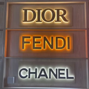 LED Sign Custom Advertising Backlit Gold Metal Office Logo Signboard Letters LED Indoor and Outdoor Store 3D LED Letter Sign