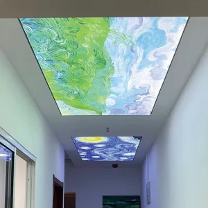 LED Stretch Ceiling Light Box Soft Film Ceiling Advertising Light Box Custom Size Stretch Ceil Pvc
