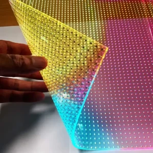 LED Transparent Film Screen Ultra Thin Flexible Advertising Screen for Indoor Use High Brightness 1000 1500 Nits Retail Store