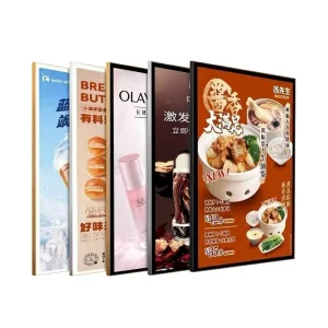LED Ultra-thin Wall-mounted Light Box Indoor Rounded Corner Magnetic Commercial Use Luminous Display Sign Customized Menu