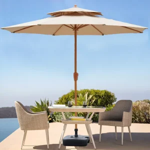 LEWEIN HWS 004 Large Size Outdoor Leisure Parasol Beach Stall Advertising Courtyard Middle Column Balcony Camping Sun Protection