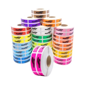 Label Value Custom Printed Adhesive Paper Film Stickers 1000 Labels Roll for Business Personal Projects