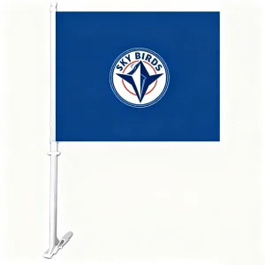 Large 30x45cm Car Flag Custom Polyester Cloth Pennant Digital Printing Waterproof UV Resistant Easy Mount
