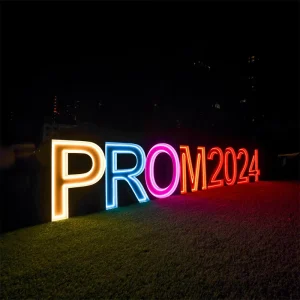 Large 3D LED Marquee Letters Neon Light Decorative Strips for Prom