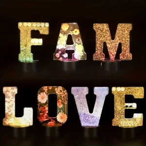 Large 7 Inch Silicone Heat Curing Mold for 3D Capital Letters Z Crafting Artistic Text Signs Rectangular Lamp Holder Party