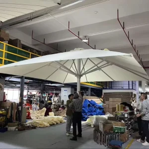 Large Custom Advertising Parasol Remote Control Outdoor Furniture Huge Umbrella for Hotels Parks Dining Parks