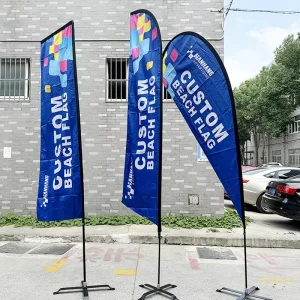 Large Flying Beach Feather Flag Banner Pole Stand Base for Outdoor Barbershop Promotional Flags & Banners