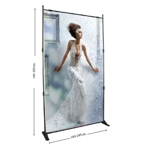 Large Format Step and Repeat Backdrop 8*10′ Heavy Duty Telescopic Photography Advertising Banner Stand