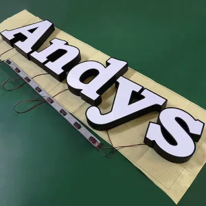 Large Light Up Letter Signs Customizable Size Acrylic Letters Pink Red Store Company Signage Transformer Power Supply