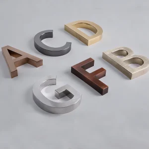 Large Metal Non-luminous Letters Custom 3D Solid Storefront Letter Signs for Shop Business